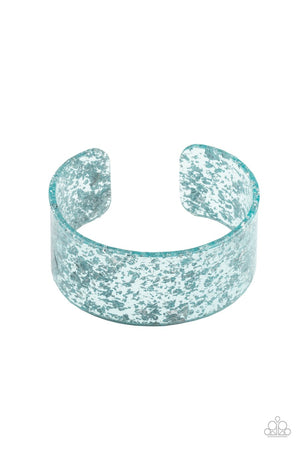 Paparazzi “Snap, Crackle, Pop Blue Acrylic Cuff Bracelet