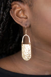 Paparazzi “Resort Relic” Gold Hammered Earrings