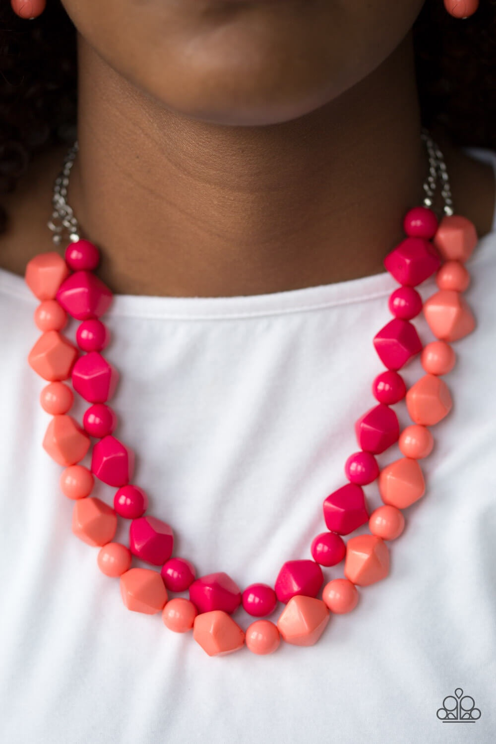 Paparazzi “Rio Rhythm” Coral and Pink Multi Necklace