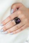 Paparazzi “Expect Heavy Reign” Purple Rhinestone Stretch Ring