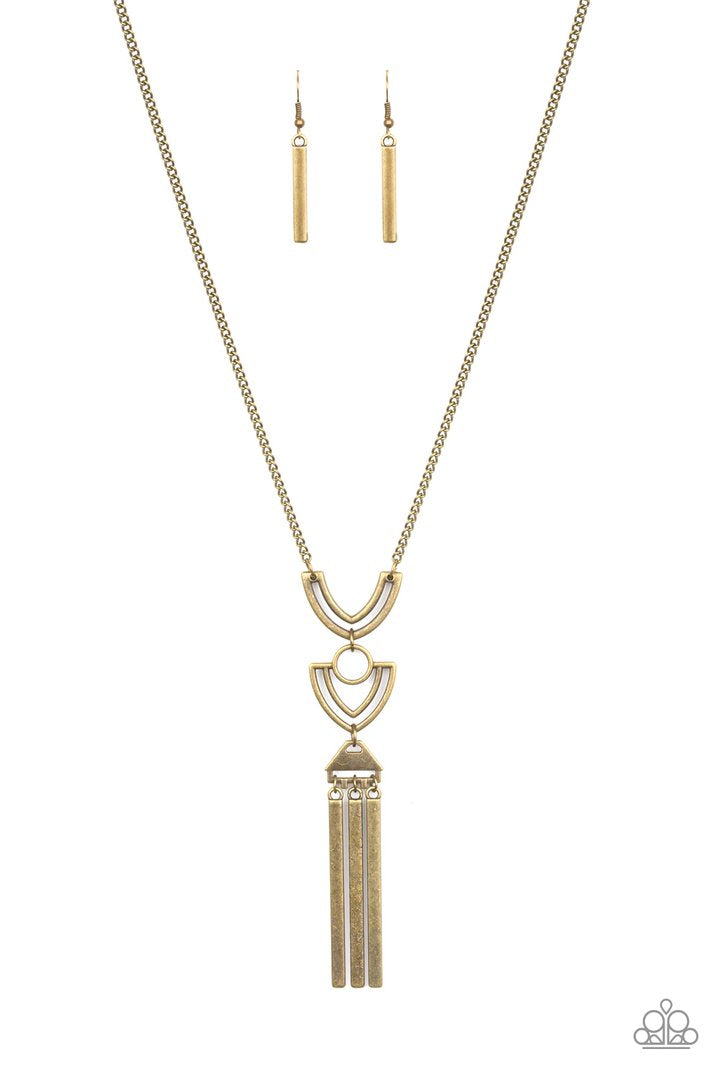 Paparazzi “Confidently Cleopatra” Brass Geometric Necklace