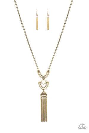 Paparazzi “Confidently Cleopatra” Brass Geometric Necklace