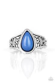 Paparazzi “The Zest of Intentions” Blue Slim Fit Stretch Ring