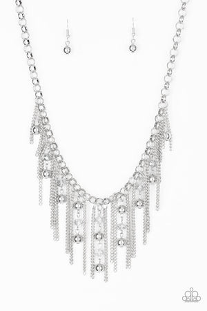 Paparazzi “Ever Rebellious” Silver Fringe Necklace