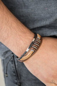 Paparazzi Bracelet “Sole Survivor” Brown Urban Unisex Bracelet