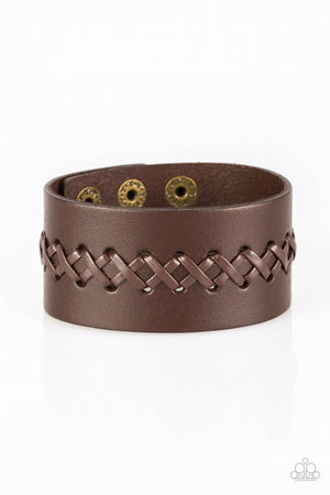 Paparazzi “Be a Sport” Men’s Brown Leather Bracelet