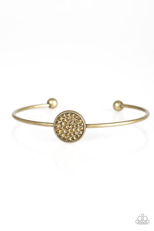 Paparazzi “Modern Day Diva” Brass Aurum Rhinestone Cuff Bracelet