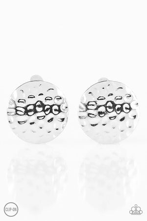 Paparazzi “Hold the Shine” Silver Clip-On Earrings