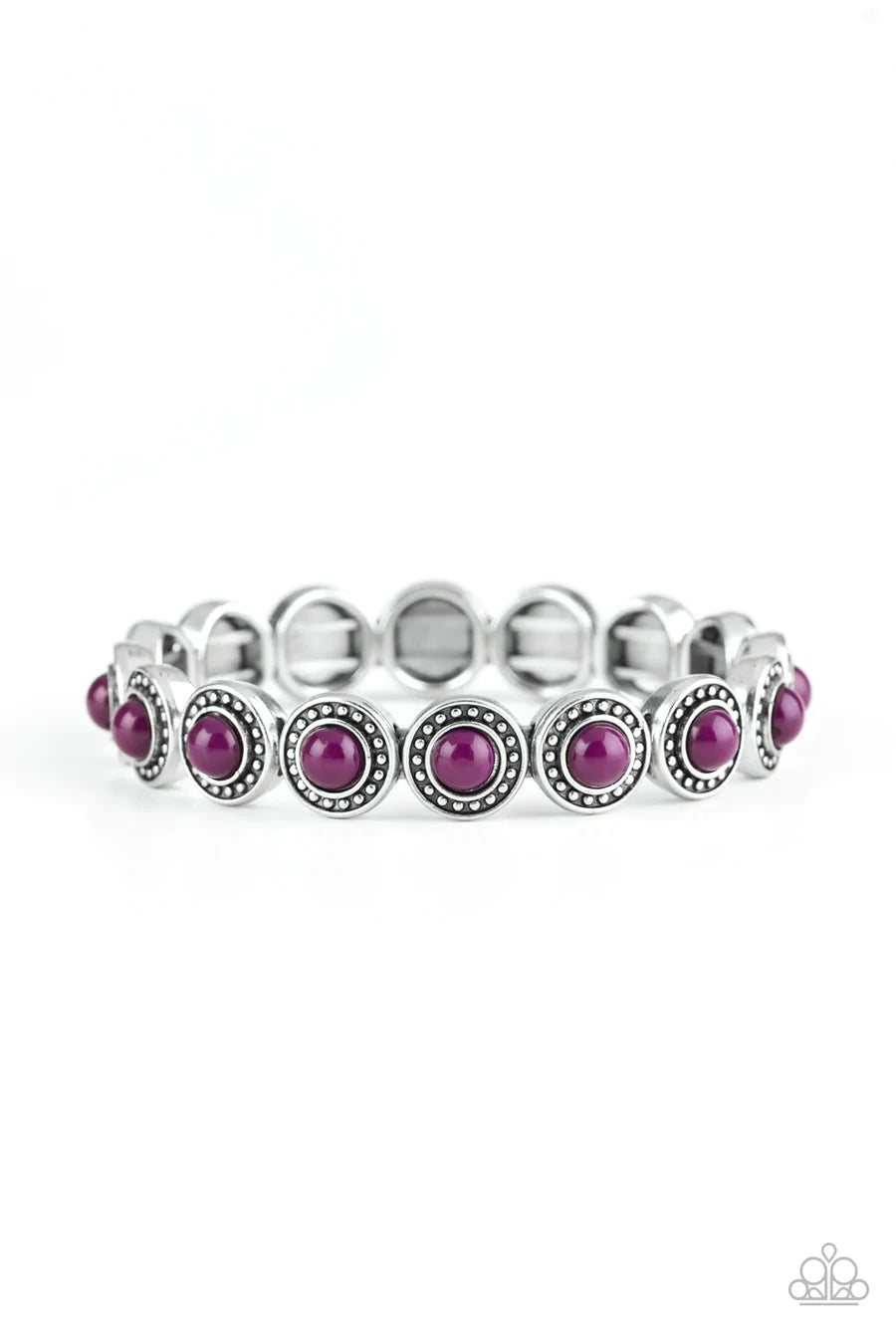 Paparazzi “Globetrotter Goals” Plum Purple Bead Stretch Bracelet