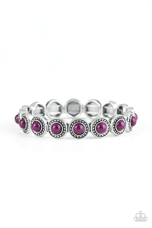 Paparazzi “Globetrotter Goals” Plum Purple Bead Stretch Bracelet