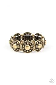 Paparazzi “Rural Fields” Brass Stretch Bracelet