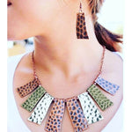 Paparazzi “A Fan of the Tribe” Blockbuster Mixed Metal Statement Necklace