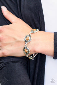 Paparazzi “Off Exploring” Brown Bead Clasp Bracelet