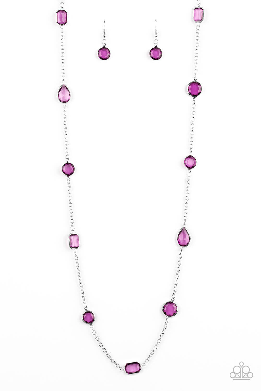 Paparazzi “Glassy Glamorous” Purple Glassy Stone Necklace