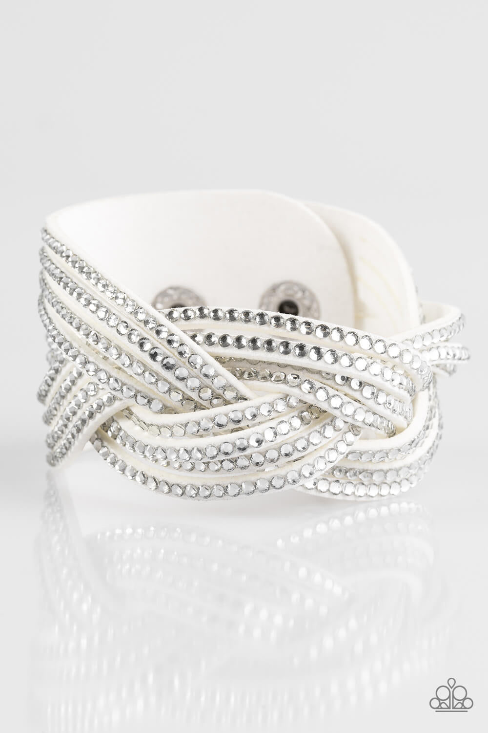 Paparazzi “Big City Shimmer” White Urban Leather Bracelet