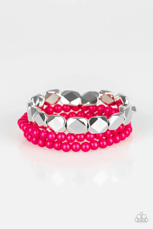 Paparazzi “Fiesta Flavor” Pink Stretch Bracelet