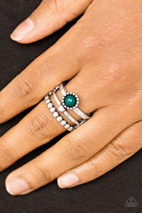 Paparazzi “Summer Retreat” Green Stretch Ring