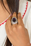 Paparazzi “Making History” Purple Rhinestone Stretch Ring