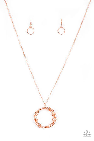 Paparazzi “Millenial Minimalist” Shiny Copper Hoop Necklace