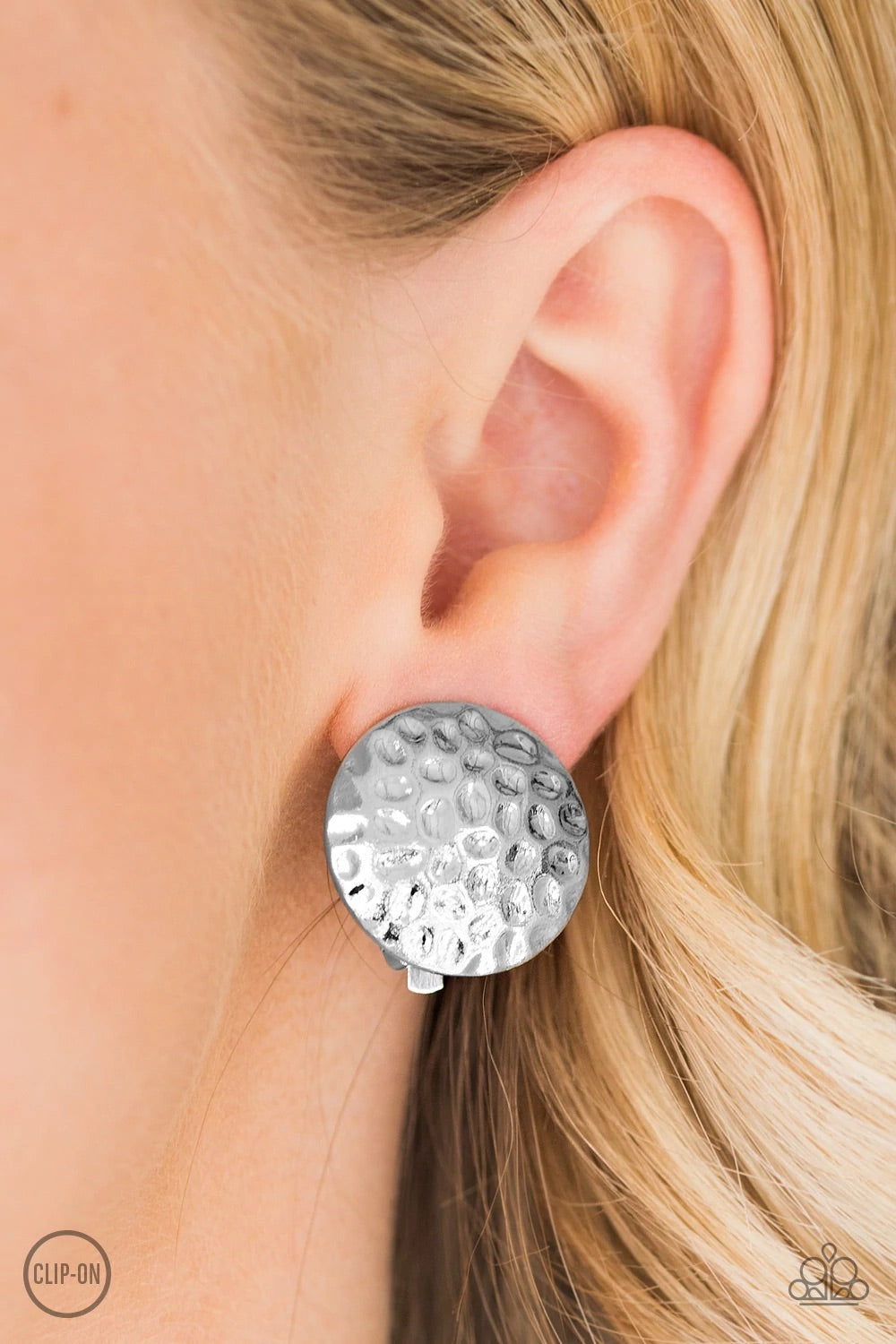 Paparazzi “Hold the Shine” Silver Clip-On Earrings