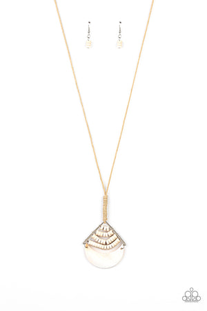 Paparazzi “Beach Beam” White Corded Necklace