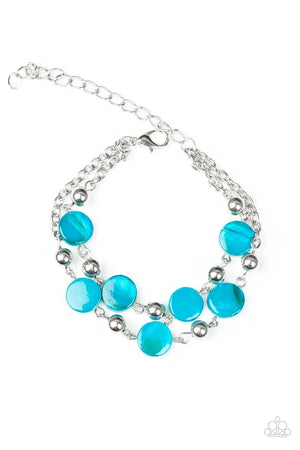 Paparazzi “One Bay at a Time” Blue Iridescent Clasp Bracelet