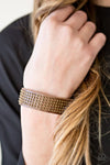 Paparazzi “Road Pilot” Brown and Brass Urban Leather Bracelet