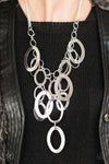 Paparazzi “A Silver Spell” Silver Blockbuster Necklace