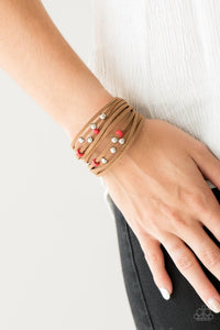 Paparazzi Bracelet “Colorfully Coachella” Red Urban Bracelet - Brighten Up and Bling It