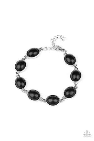 Paparazzi “Nice Stonework” Black Stone Clasp Bracelet