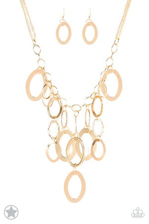 Paparazzi “A Golden Spell” Gold Blockbuster Necklace
