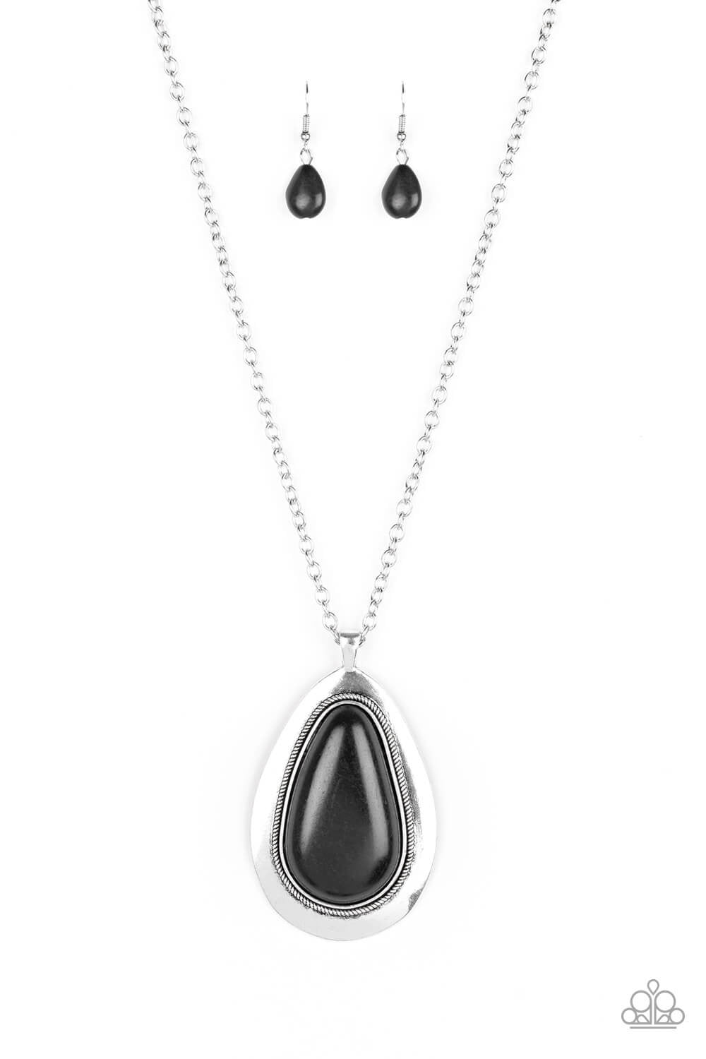 Paparazzi “Badland to the Bone” Black Pendant Necklace