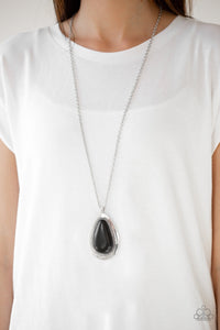 Paparazzi “Badland to the Bone” Black Pendant Necklace